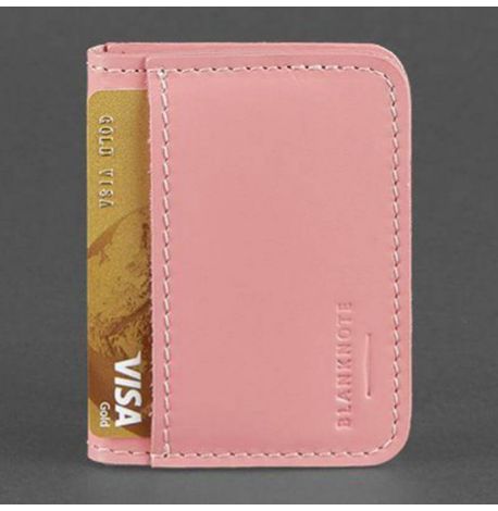 Шкіряна обкладинка для прав або id-паспорта 4.0 (рожева)