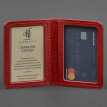 Шкіряна обкладинка для прав або id-паспорта 4.0 (червона)