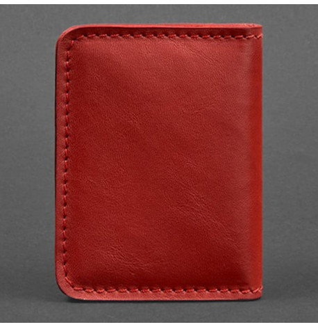 Шкіряна обкладинка для прав або id-паспорта 4.0 (червона)