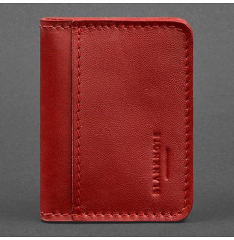Шкіряна обкладинка для прав або id-паспорта 4.0 (червона)