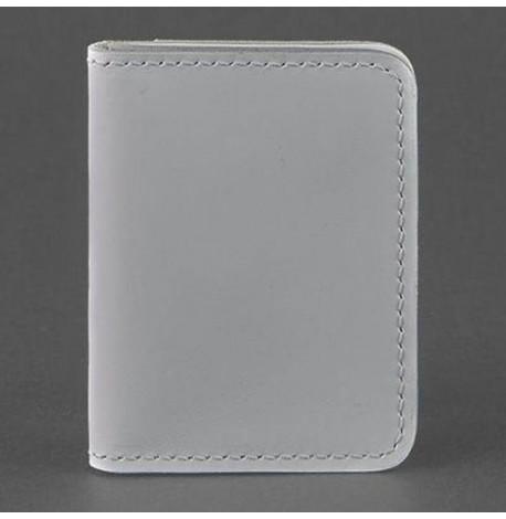 Кожаная обложка для прав или id-паспорта 4.0 (серая)