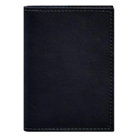 Обкладинка для паспорта зі шкіри 1.2 (темно-синя) шкіра Krast