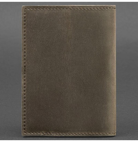 Обложка для паспорта из кожи 1.2 (темно-коричневая) кожа Crazy Horse