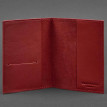 Обкладинка для паспорта зі шкіри 1.2 (червона) шкіра Krast