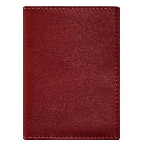 Обкладинка для паспорта зі шкіри 1.2 (червона) шкіра Krast