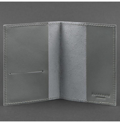 Обложка для паспорта из кожи 1.2 (серая)
