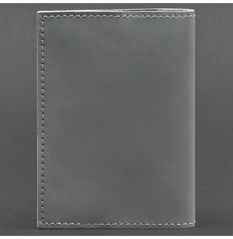 Обложка для паспорта из кожи 1.2 (серая)