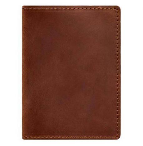 Обложка для паспорта из кожи 1.3 (светло-коричневая) кожа Crazy Horse