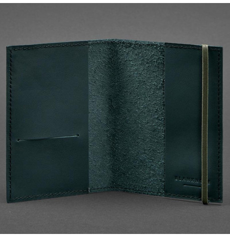 Обложка для паспорта из кожи 1.0 (зеленая) кожа krast