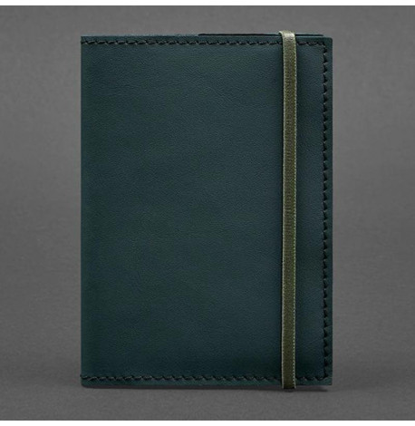 Обложка для паспорта из кожи 1.0 (зеленая) кожа krast
