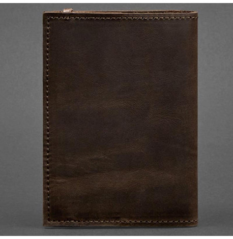 Обложка для паспорта из кожи 1.0 (темно-коричневая)