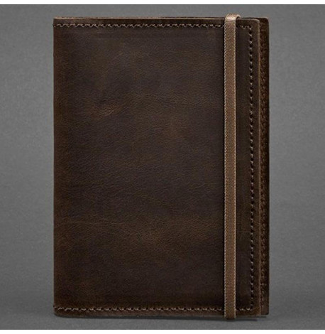 Обложка для паспорта из кожи 1.0 (темно-коричневая)