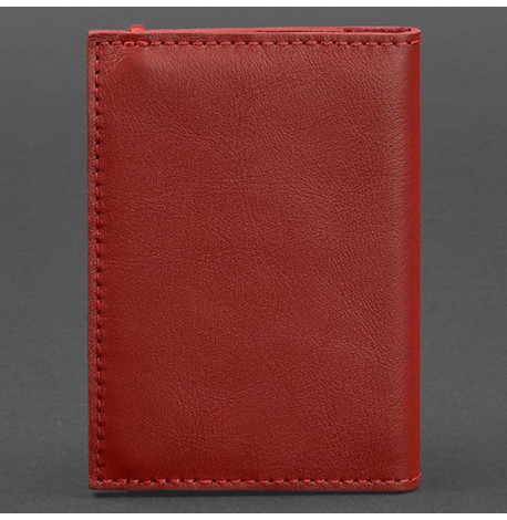 Обкладинка для паспорта зі шкіри 1.0 (червона)