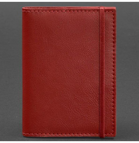 Обкладинка для паспорта зі шкіри 1.0 (червона)