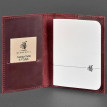 Обложка для паспорта из кожи 1.0 (бордовая) кожа crazy horse