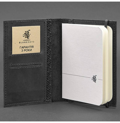 Обложка для паспорта из кожи 2.0 "Карбон" (черная)