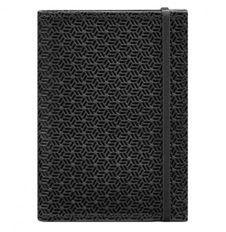 Обложка для паспорта из кожи 2.0 "Карбон" (черная)