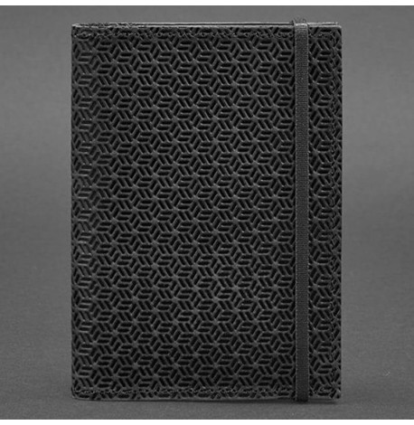 Обложка для паспорта из кожи 2.0 "Карбон" (черная)