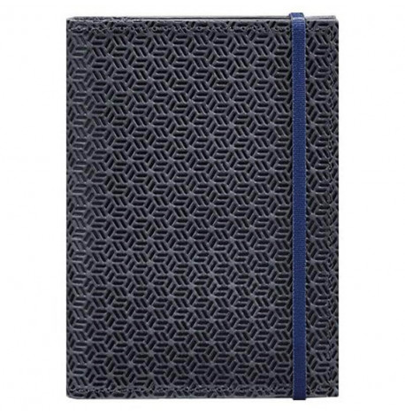 Обложка для паспорта из кожи 2.0 "Карбон" (темно-синий)