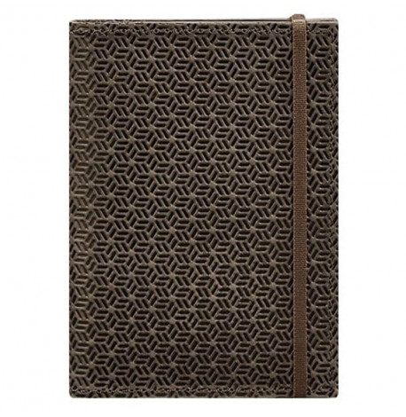 Обложка для паспорта из кожи 2.0 "Карбон" (темно-коричневая)