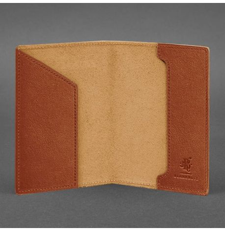 Кожаная обложка для военного билета 7.0 (светло-коричневая)