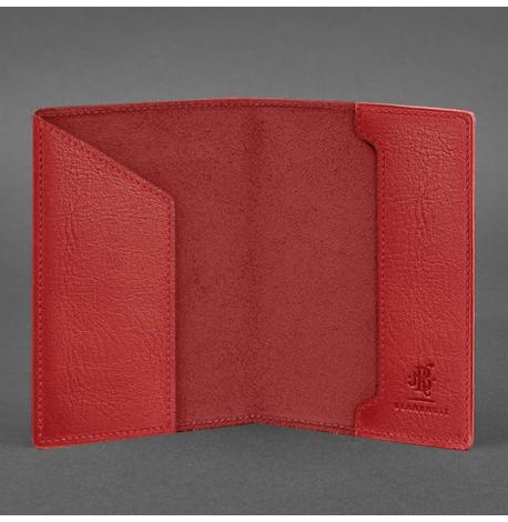 Шкіряна обкладинка для військового квитка 7.0 (червона)