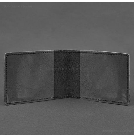 Кожаная обложка для удостоверения ГУР (черная)