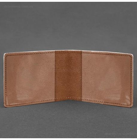 Кожаная обложка для удостоверения ГУР (светло-коричневая) кожа Crazy Horse