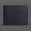 Кожаная обложка для удостоверения ГУР (темно-синяя) кожа Crazy Horse