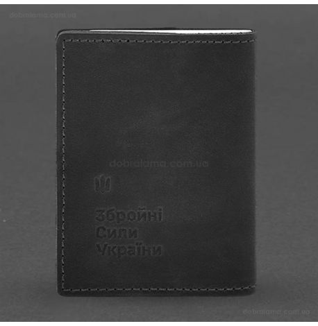 Шкіряна обкладинка для посвідчення офіцера 9.2 (чорна) шкіра Crazy Horse
