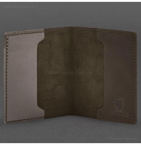 Кожаная обложка для удостоверения офицера 9.2P (темно-коричневая) кожа Crazy Horse