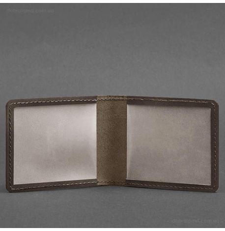 Шкіряна обкладинка для посвідчення з гербом України (темно-коричнева) шкіра Crazy Horse