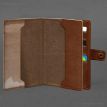 Шкіряна обкладинка-портмоне для військового квитка 15.0 (світло-коричнева) шкіра Crazy Horse