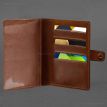 Шкіряна обкладинка-портмоне для військового квитка 15.0 (світло-коричнева) шкіра Crazy Horse