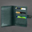 Кожаная обложка-портмоне для военного билета 15.0 (зеленая) кожа Krast