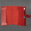 Шкіряна обкладинка-портмоне для військового квитка 15.0 (червона) шкіра Krast
