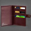Шкіряна обкладинка-портмоне для військового квитка 15.0 (бордова) шкіра Krast