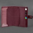 Кожаная обложка-портмоне для военного билета 15.0 (бордовая) кожа Crazy Horse
