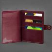 Кожаная обложка-портмоне для военного билета 15.0 (бордовая) кожа Crazy Horse