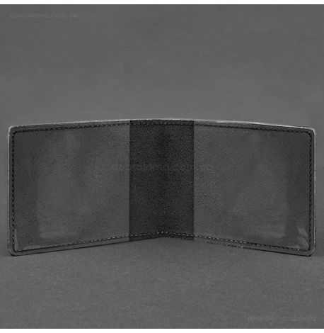 Кожаная обложка для удостоверения ГСЧС (черная) кожа Krast