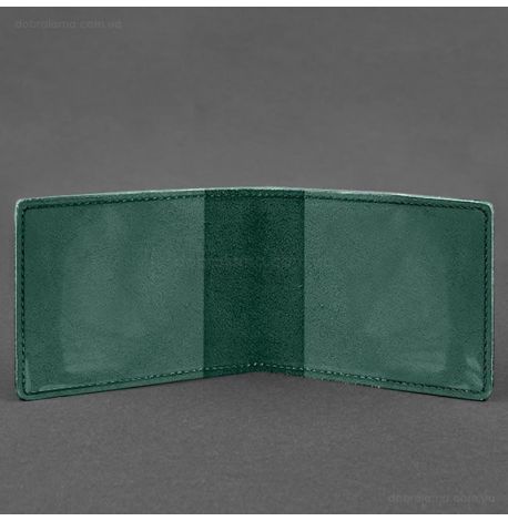 Шкіряна обкладинка для посвідчення ДСНС (зелена) шкіра Crazy Horse