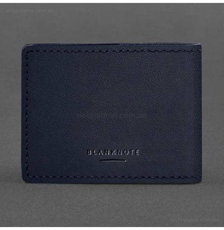 Шкіряна обкладинка для посвідчення ДСНС (темно-синя) шкіра Krast