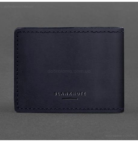 Кожаная обложка для удостоверения ГСЧС (темно-синяя) кожа Crazy Horse