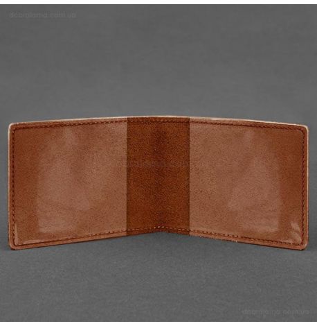 Кожаная обложка для удостоверения инвалида войны (светло-коричневая)