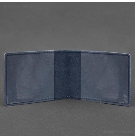 Кожаная обложка для удостоверения инвалида войны (темно-синяя)