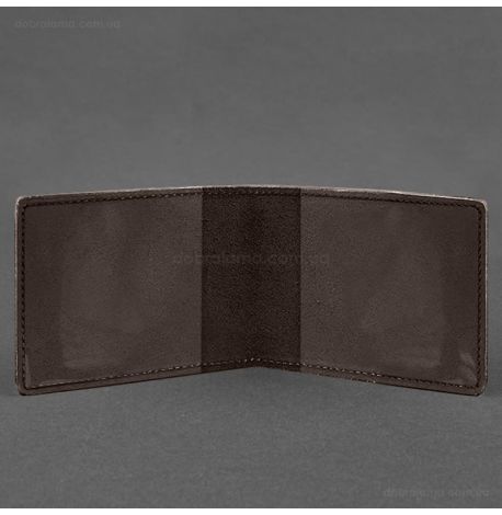 Шкіряна обкладинка для посвідчення Міністерства оборони (темно-коричнева) шкіра Krast