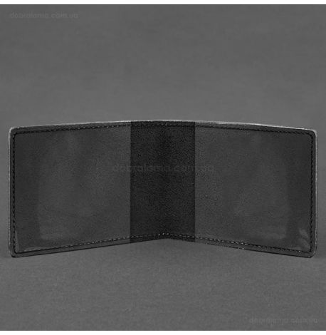 Кожаная обложка для удостоверения Министерства Обороны (черная) кожа Krast