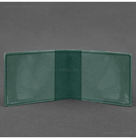 Шкіряна обкладинка для посвідчення Міністерства оборони (зелена) шкіра Crazy Horse