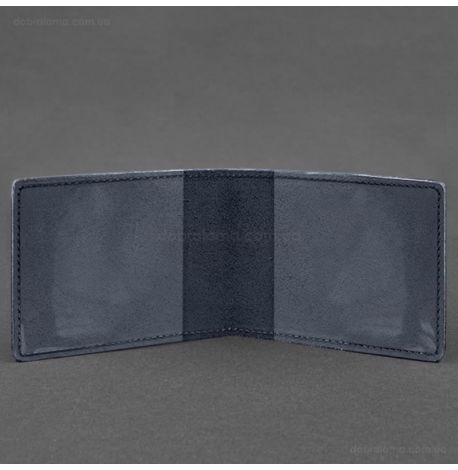 Кожаная обложка для удостоверения Министерства Обороны (темно-синяя) кожа Krast