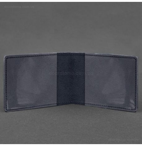 Шкіряна обкладинка для посвідчення Міністерства оборони (темно-синя) шкіра Crazy Horse